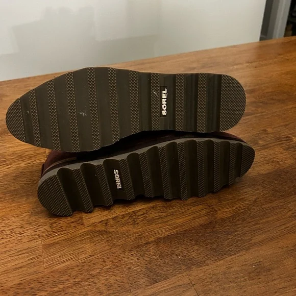 SOREL-Alpine Red Leather Booties Women's Size 10 - Picture 4 of 5